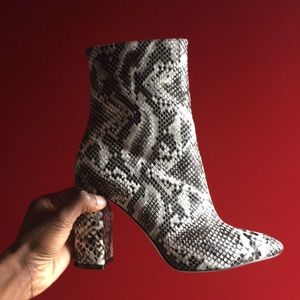 Snakeskin Bootie